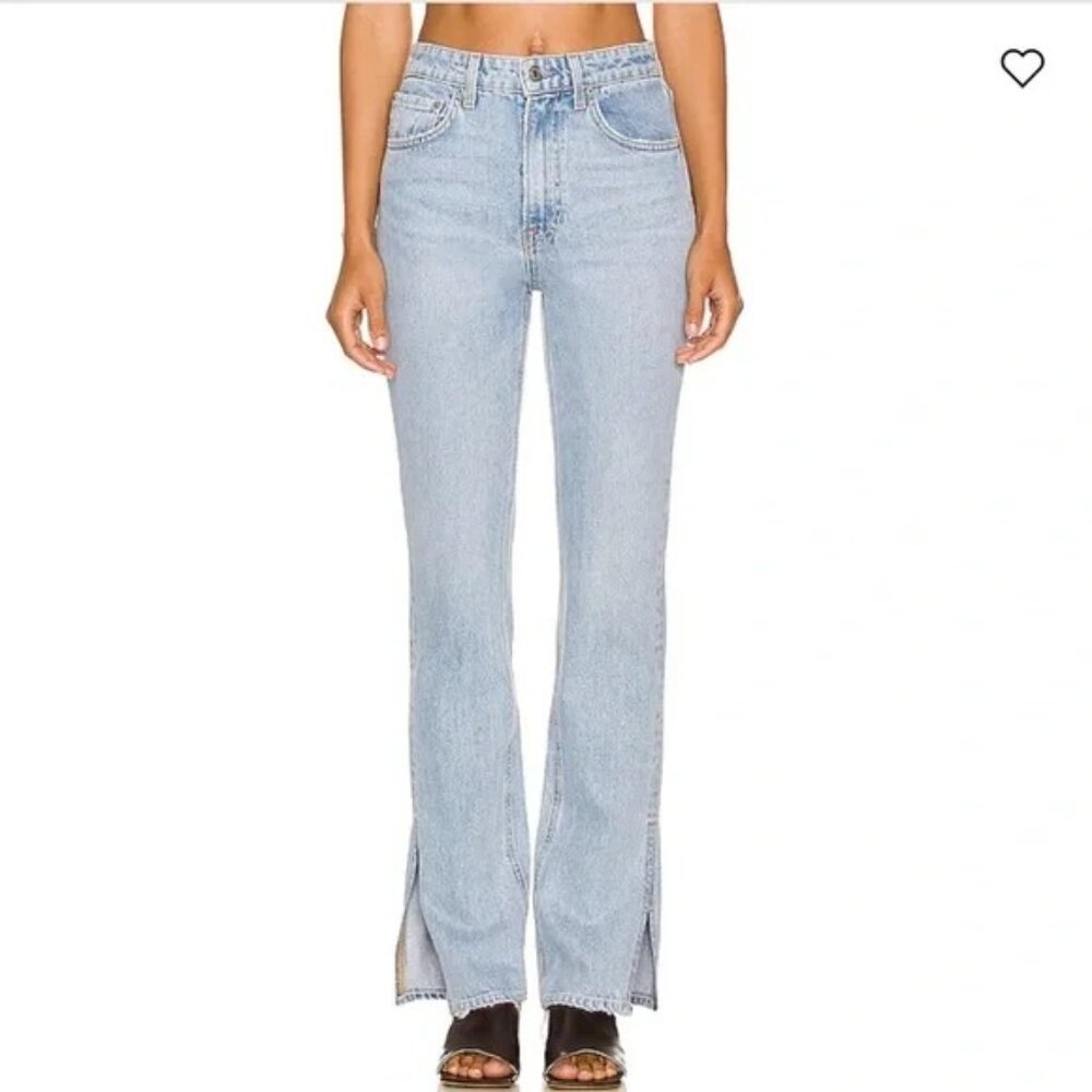GRLFRND Denim Harlow High Rise Boot Slit Jeans in Hudson Yards Size 27